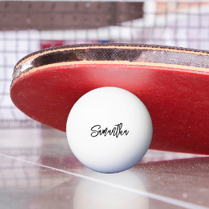 Bolinha De Ping Pong Nome do Monograma de Script Moderno Personalizado