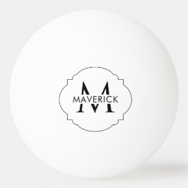 Bolinha De Ping Pong Nome Inicial Personalizado Moderno e Elegante