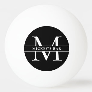 Bolinha De Ping Pong Nome Monograma Personalizado