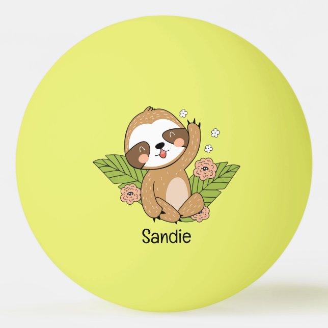 Bolinha De Ping Pong Nome Personalizado da Largura do Bebê (Frente)