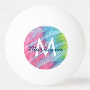 Bolinha De Ping Pong Nome Personalizado da Tendência de Coluna Rosa
