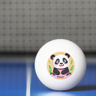 Bolinha De Ping Pong Nome Personalizado de Panda de Bebê
