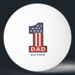 Bolinha De Ping Pong Nome Personalizado Número Um Melhor Pai Nunca<br><div class="desc">Nome Personalizado Número Um Melhor Pai Da Bola Pong Ping</div>
