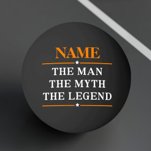 Bolinha De Ping Pong Nome personalizado o homem o mito a legenda
