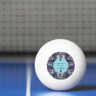 Bolinha De Ping Pong Nomes de Casal Clássicos Florais Pretos Mal-Humora