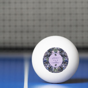 Bolinha De Ping Pong Nomes de Casal Clássicos Florais Pretos Mal-Humora
