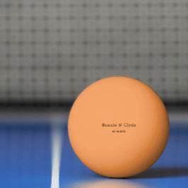 Bolinha De Ping Pong Nomes Personalizados Elegantes e Data Laranja