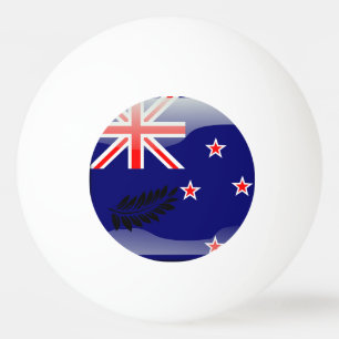 Bolinha De Ping Pong Nova Zelândia lustrou a bandeira