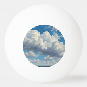 Bolinha De Ping Pong Nuvens brancas e céu azul limpo