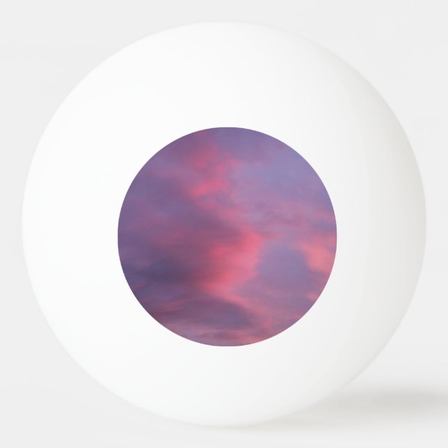 Bolinha De Ping Pong Nuvens Rosa Azul (Frente)