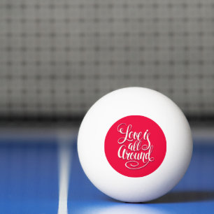 Bolinha De Ping Pong O Amor Está Tudo Em Torno Da Letra Rosa