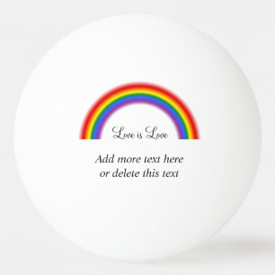 Bolinha De Ping Pong O arco-íris do orgulho de LGBT com amor feito sob