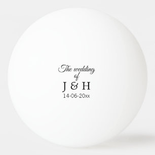 Bolinha De Ping Pong O casamento do casal nome letra inicial data