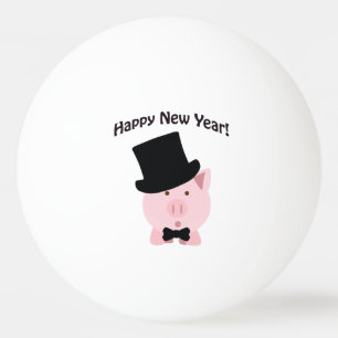 Bolinha De Ping Pong O feliz ano novo! Porco Dapper