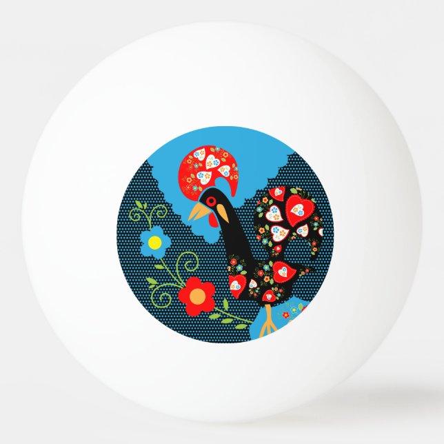 Bolinha De Ping Pong O galo de Portugal (Frente)