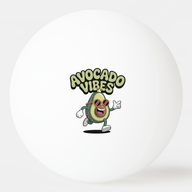 Bolinha De Ping Pong Óculos de Sol Divertidos Abacate (Frente)