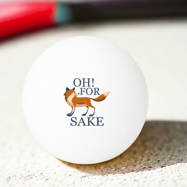 Bolinha De Ping Pong Oh por amor (Oh for fox sake ping pong ball from Ricaso. A fun humor pong ball. featuring a cute fox)