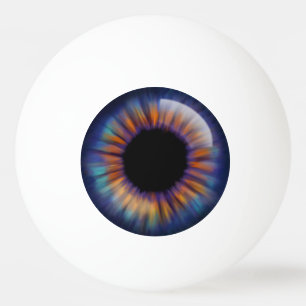 Bolinha De Ping Pong Olhal amarelo alaranjado azul escuro