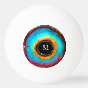 Bolinha De Ping Pong Olho Cósmico Eetéreo Monograma Vibrante Abstrato