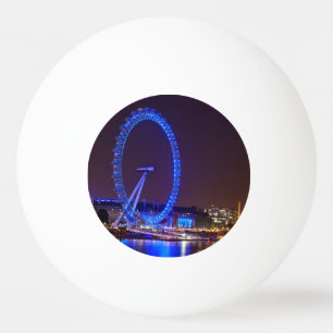 Bolinha De Ping Pong Olho de Londres azul na noite