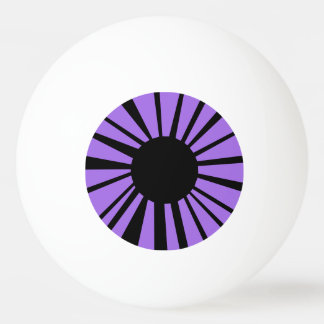 Bolinha De Ping Pong Olho roxo violeta e alfinete preto no globo ocular