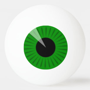 Bolinha De Ping Pong Olho Verde 
