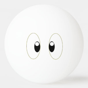 BOLINHA DE PING PONG OLHOS DE DESENHO ANIMADO