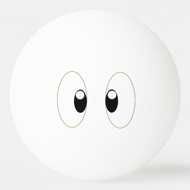 BOLINHA DE PING PONG OLHOS DE DESENHO ANIMADO (Frente)