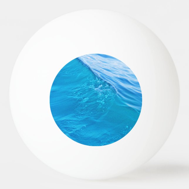 Bolinha De Ping Pong Onda de água azul (Frente)
