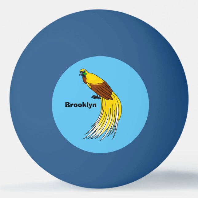 Bolinha De Ping Pong Ópice menor e bonita ilustração do paraíso (Frente)