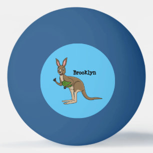 Bolinha De Ping Pong Óptica ilustração de canguru australiano feliz