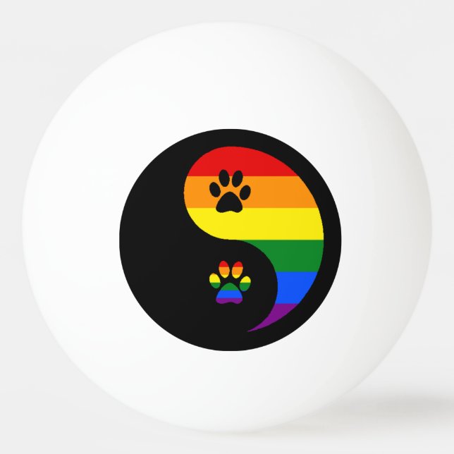 Bolinha De Ping Pong Orgulho Yin-yang (Frente)