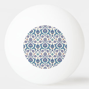 Bolinha De Ping Pong Ornamento Floral: Padrão Árabe Tradicional.
