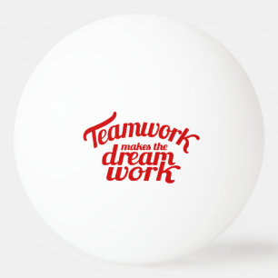 Bolinha De Ping Pong Os trabalhos em equipe fazem ao trabalho ideal o