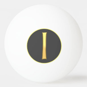 Bolinha De Ping Pong Ouro Personalizado - Letra I