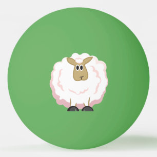 Bolinha De Ping Pong Ovinos Brancos Fluffy