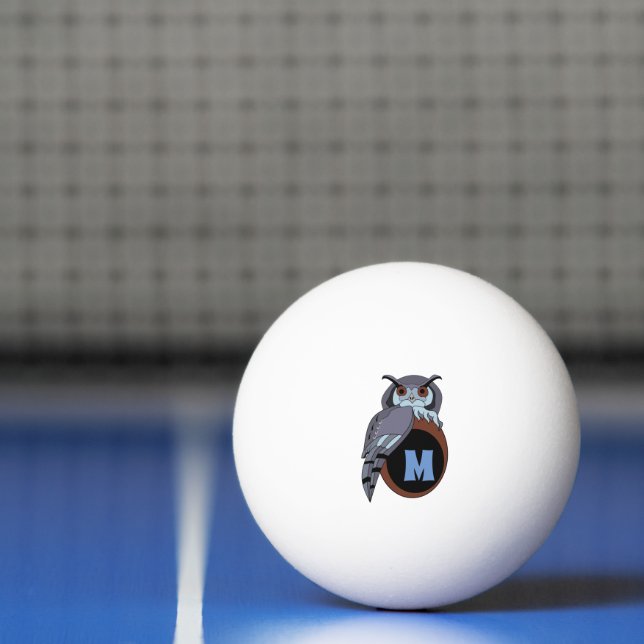 Bolinha De Ping Pong Ovo Monograma De Coruja Protetora (Líquido)