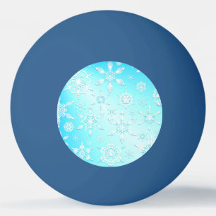 Bolinha De Ping Pong Padrão Crystal Snowflakes