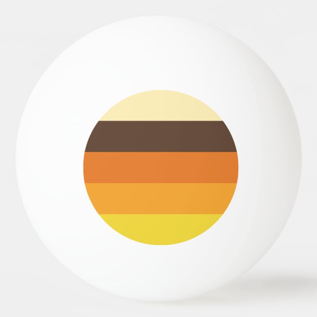 Bolinha De Ping Pong Padrão de cores com distribuição retrorativa 70s (Frente)