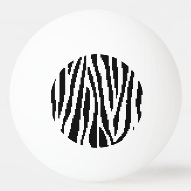 Bolinha De Ping Pong Padrão de Design de impressão de pixel zebra de 8  (Frente)