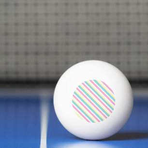 Bolinha De Ping Pong Padrão de faixas de cores legal