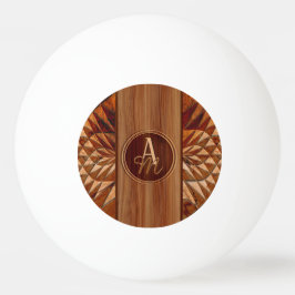 Bolinha De Ping Pong Padrão de Madeira