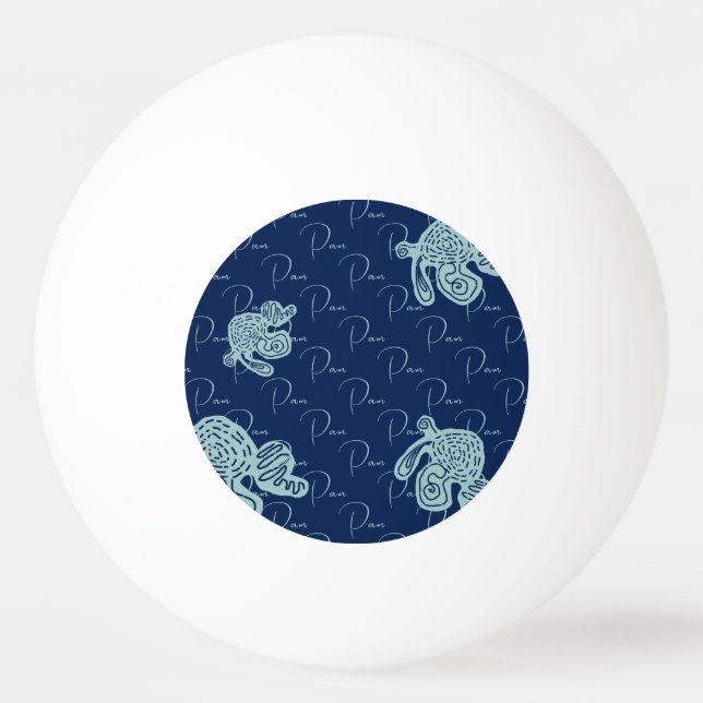 Bolinha De Ping Pong Padrão de Nome Abstrato (Frente)