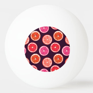 Bolinha De Ping Pong Padrão Escuro De Citros Pintados À Mão