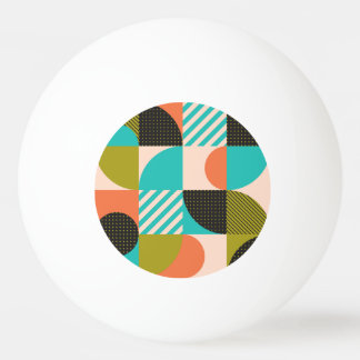 Bolinha De Ping Pong Padrão geométrico colorido, estilo escandinavo.