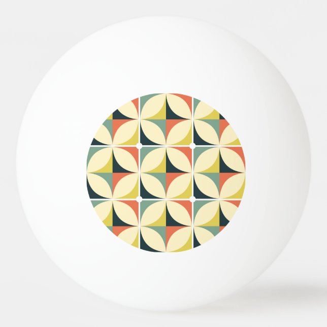 Bolinha De Ping Pong Padrão geométrico dos anos 60 e 70. (Frente)