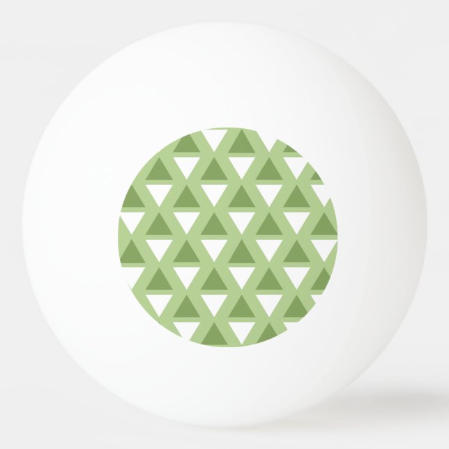 Bolinha De Ping Pong Padrão geométrico verde pastel simples (Frente)