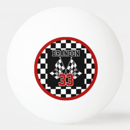 Bolinha De Ping Pong Padrão Personalizado de Bandeira Xadrez Preto e Br