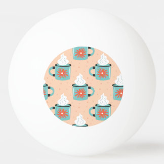 Bolinha De Ping Pong Padrão sem costura de taça azul claro.