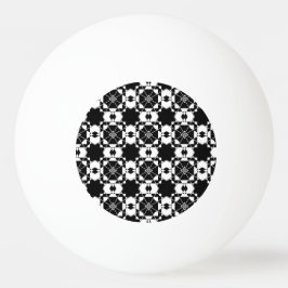 Bolinha De Ping Pong Padrão xadrez retrô minimalista – Design monocromá